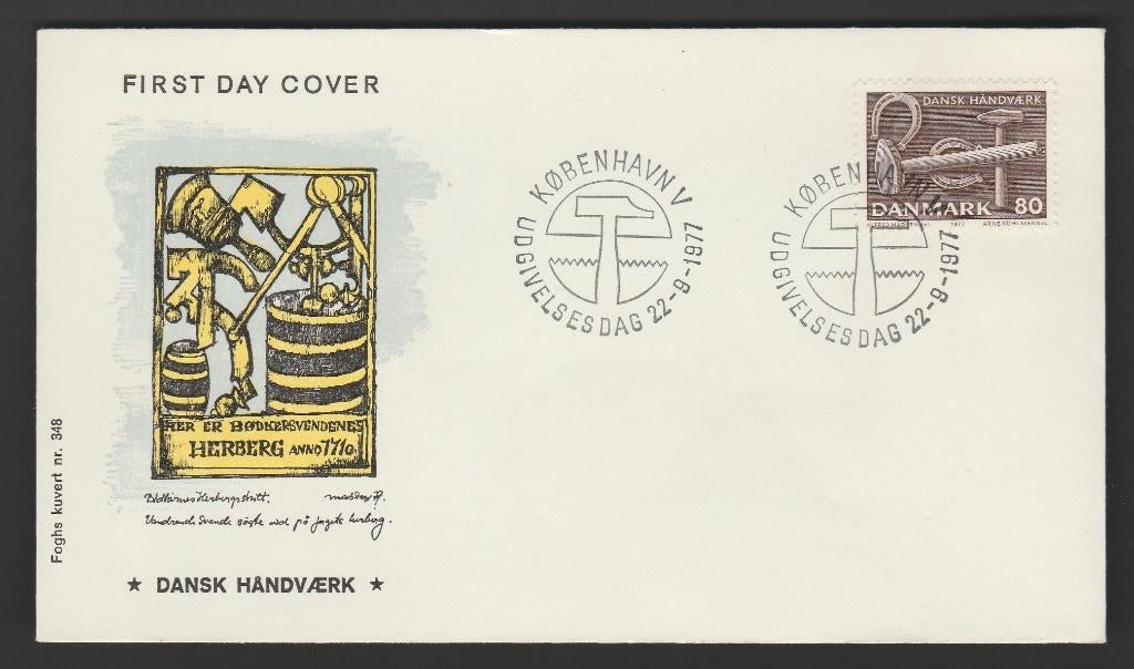 Denemarken - FDC Michelnr 645 - handwerk, hamer en hoefijzer, Verzenden, Denemarken, Postfris