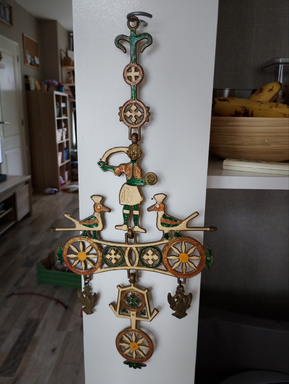 Smaltotex Griekse wandkandelaar - decoratief, Ophalen of Verzenden, Koper of Brons