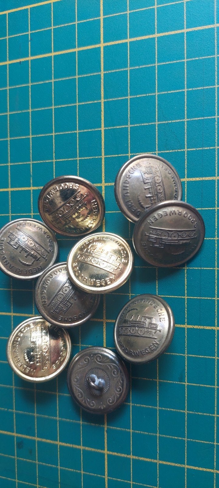 Nederlandse Spoorwegen knopen - Vintage trein memorabilia, Ophalen of Verzenden, Gebruikt, Trein, Overige typen