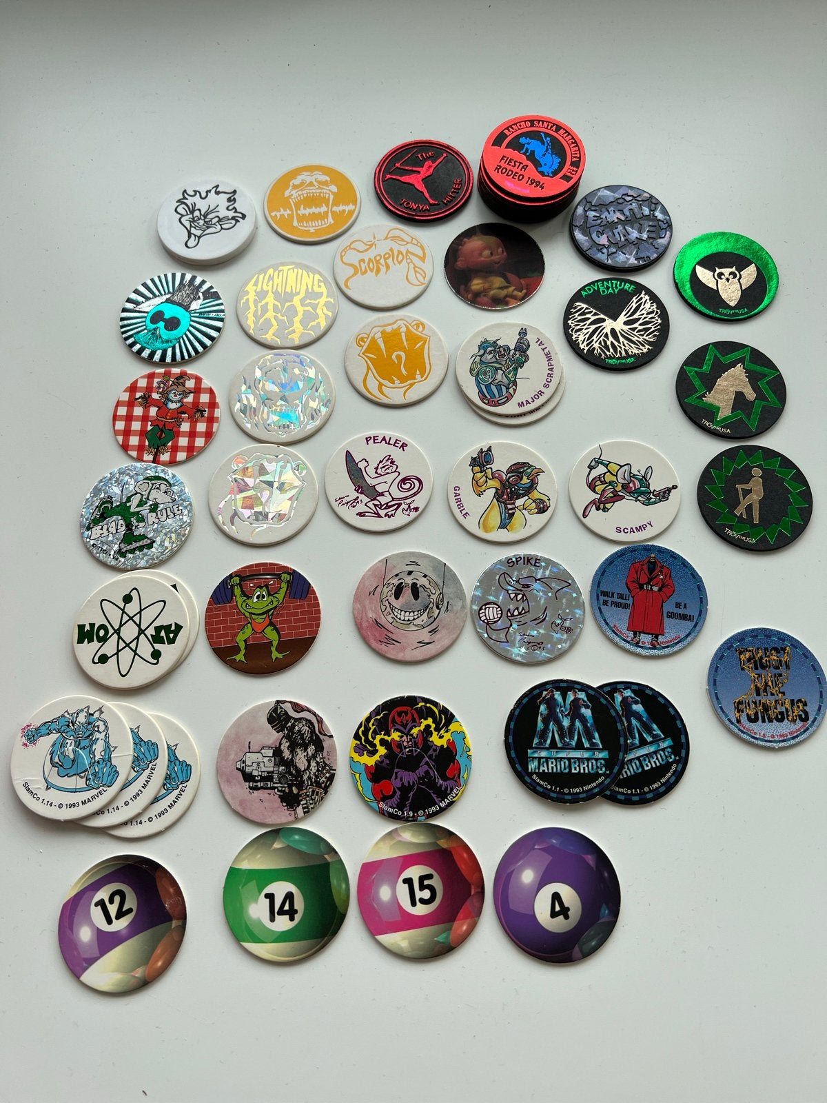 Grote collectie Pogs en Flippo's - Diverse designs, Ophalen of Verzenden, Gebruikt