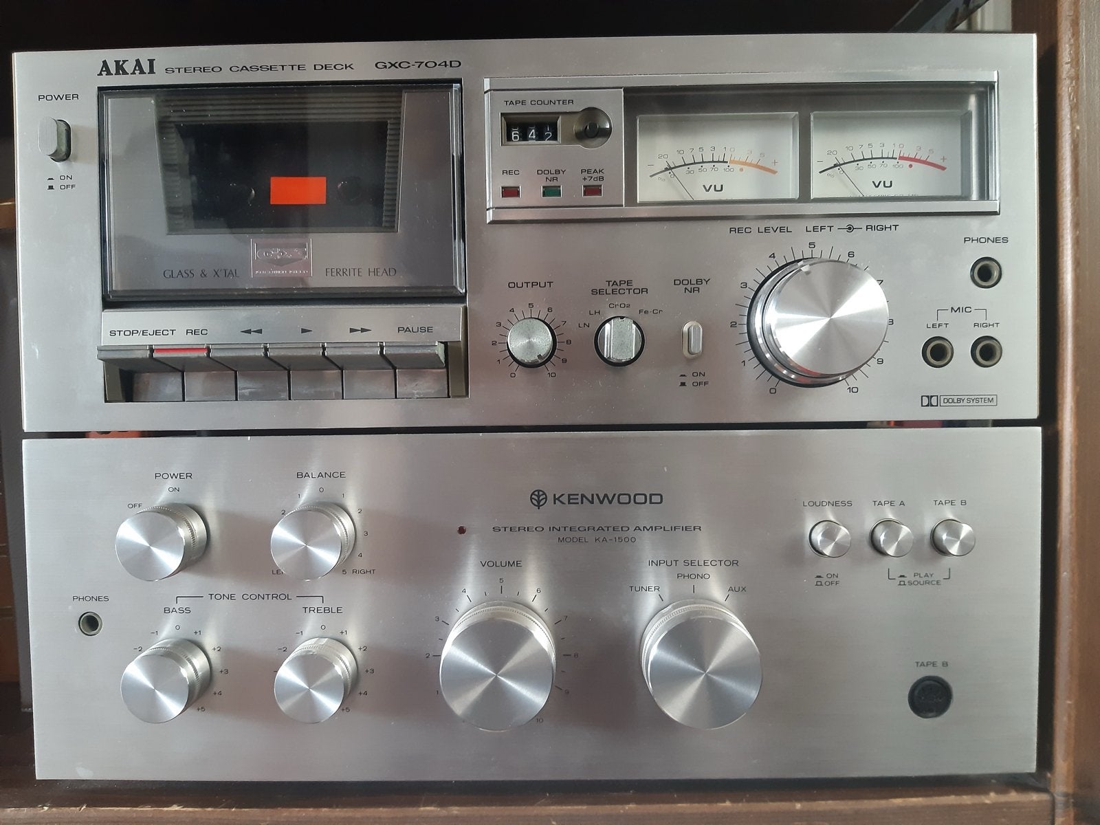 Akai GXC-704D Retro Cassettedeck - nette staat, Ophalen, Enkel, Akai, Tape counter