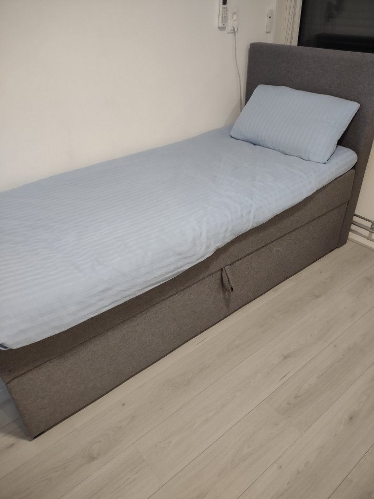 Eenpersoonsbed met opbergruimte, Huis en Inrichting, Ophalen, Gebruikt, 90 cm, Eenpersoons