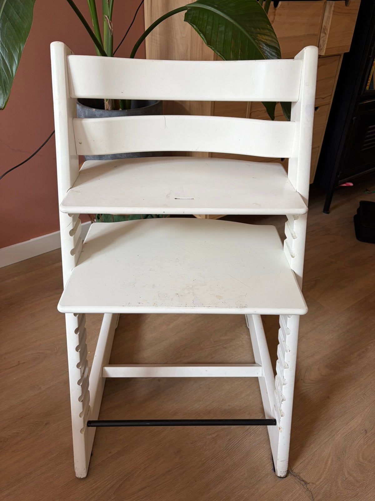 Nieuw model Stokke Tripp Trapp Wit kinderstoel white, Ophalen, Gebruikt, Meegroeistoel