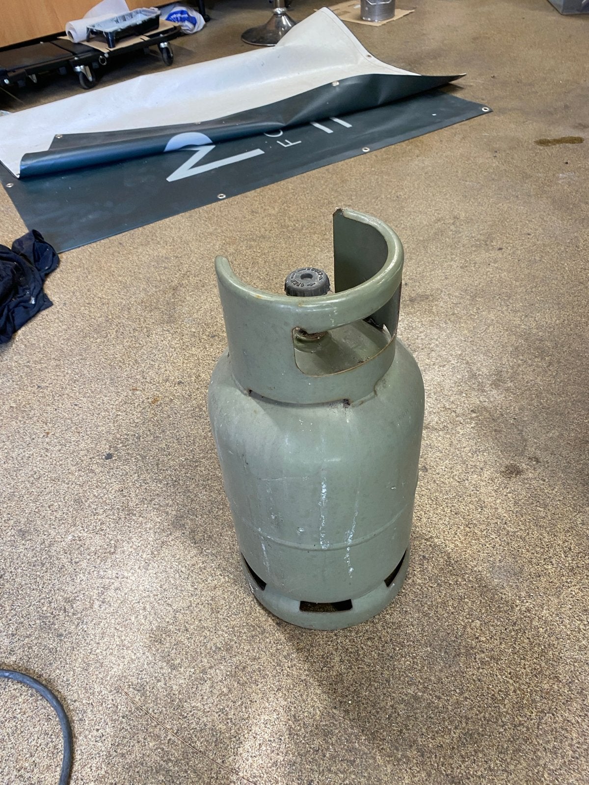propaan/butaan gasfles, Ophalen, Gebruikt