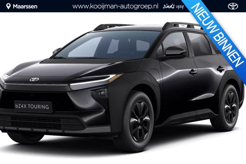 Toyota bZ4X Touring Dynamic 75 kWh / Nu €3.000,- inruilpre, Zwart, 591 km, Leder en Stof, Zwart