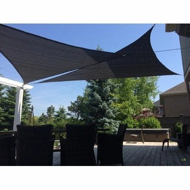 Nesling Coolfit Schaduwdoek Driehoek 5x5x5m Antraciet, Ophalen of Verzenden, Gebruikt