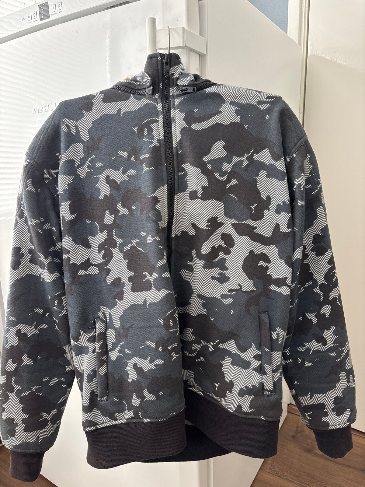 Heren camouflage hoodie met rits - Maat XL, Ophalen, Zo goed als nieuw, Maat 56/58 (XL), Grijs