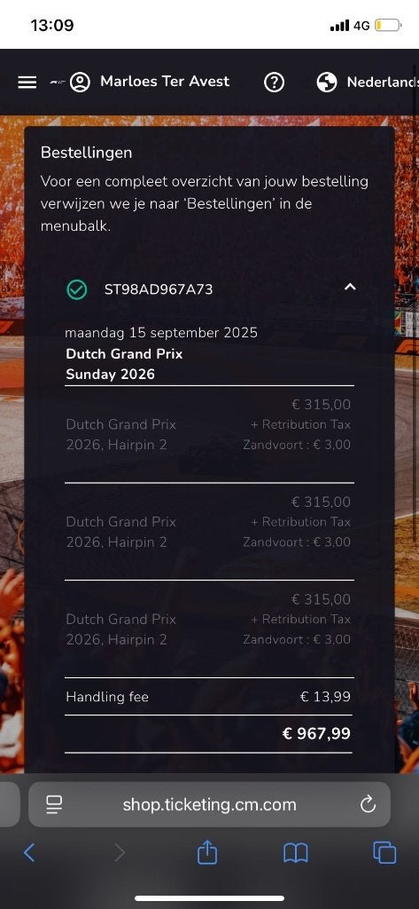 Dutch Grand Prix F1 Zandvoort, Drie personen of meer