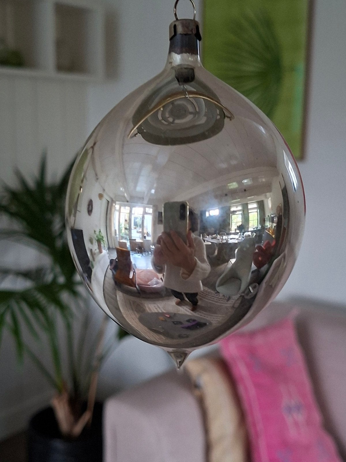 Grote Antieke Glazen Tolpegel / Druppel (13 cm) | XL Vintage, Ophalen of Verzenden, Gebruikt