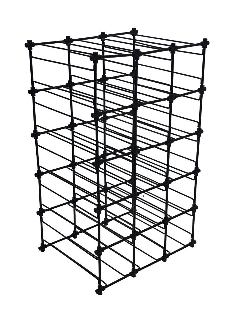 Vintage Wijnrek Modulair Metaal Jaren 80 Minimalistisch, Ophalen, Gebruikt, Vintage wijnrek, Vintage wijnrek