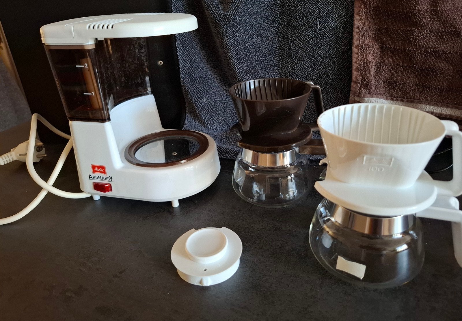 Koffiezetapparaat Melitta aromaboy- Compact & Compleet, Ophalen, Gebruikt, Overige modellen, Gemalen koffie