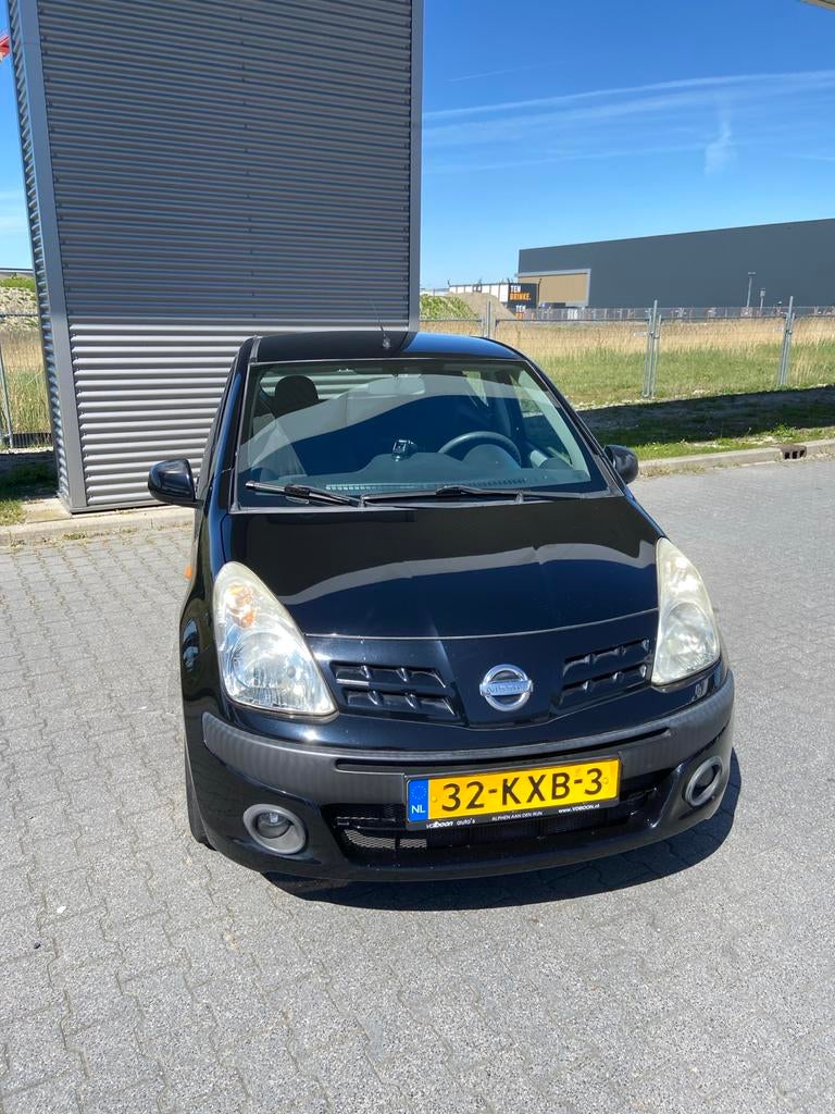 Nissan Pixo 1.0 50KW 5D 2010 Zwart bieden vanaf €3.999,-, Voorwielaandrijving, Euro 5, Stof, 200 kg