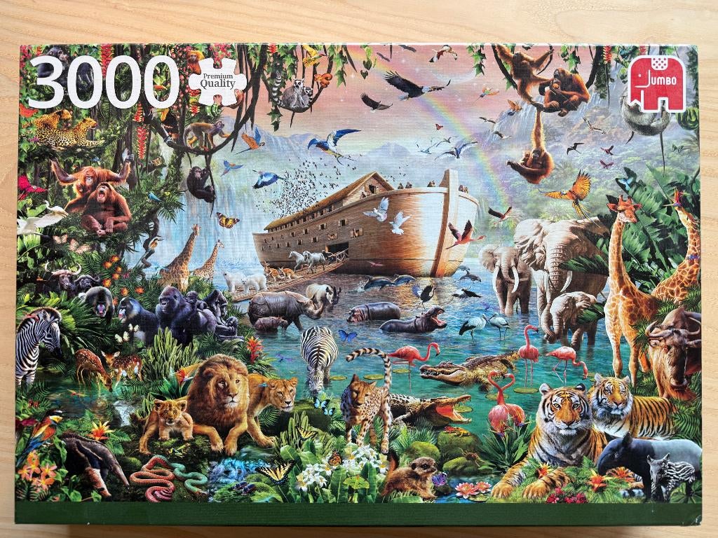 Jumbo legpuzzel 'De ark van Noah' 3000 stukjes, Ophalen of Verzenden, Meer dan 1500 stukjes, Zo goed als nieuw, Legpuzzel