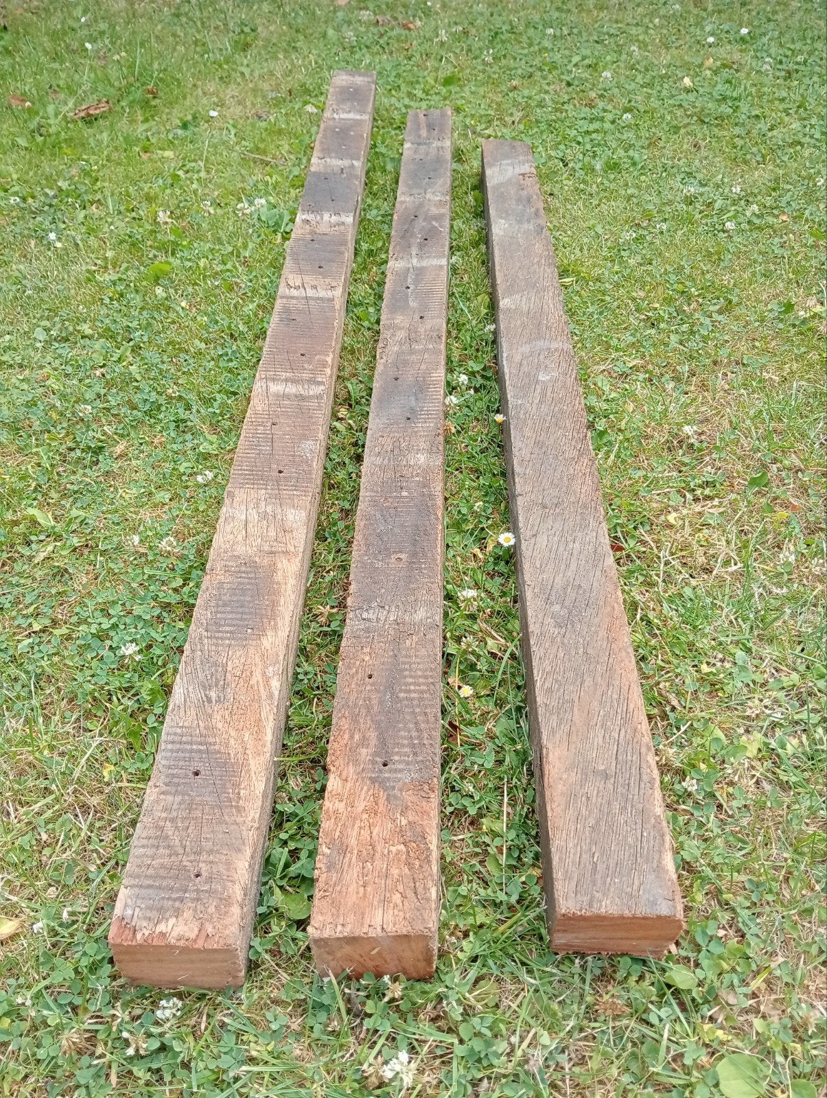 Hardhouten palen 1 meter lang, 6x6 cm, Ophalen