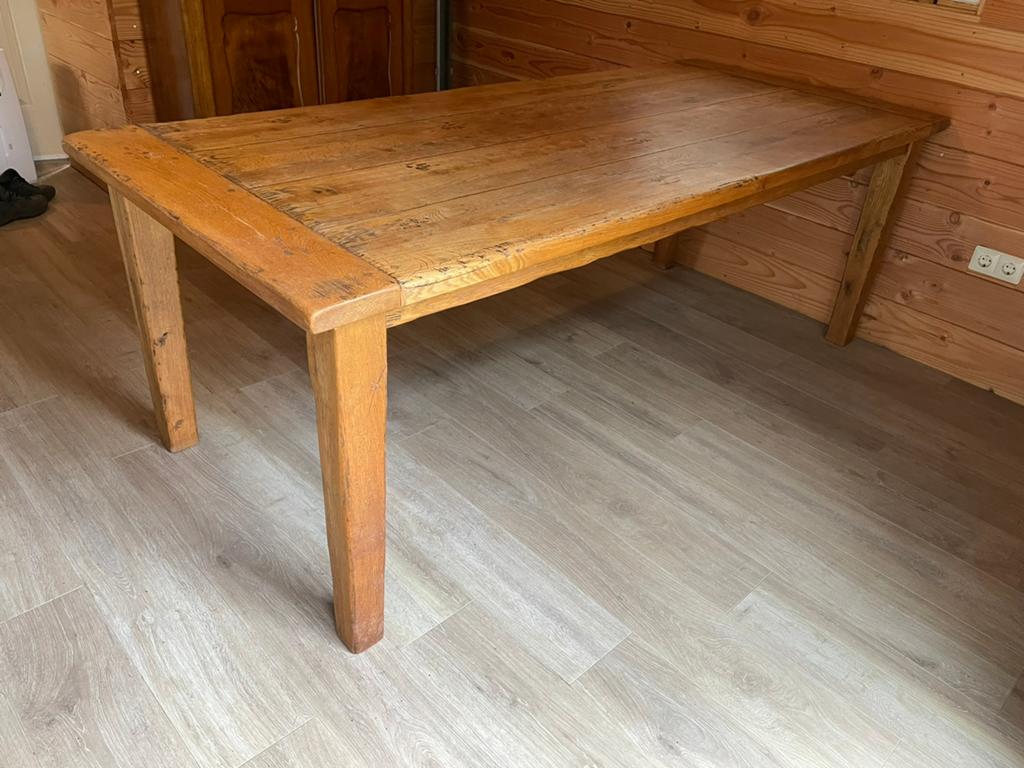 Eiken eettafel 6-8 personen 220 cm lang, Ophalen of Verzenden, Zo goed als nieuw
