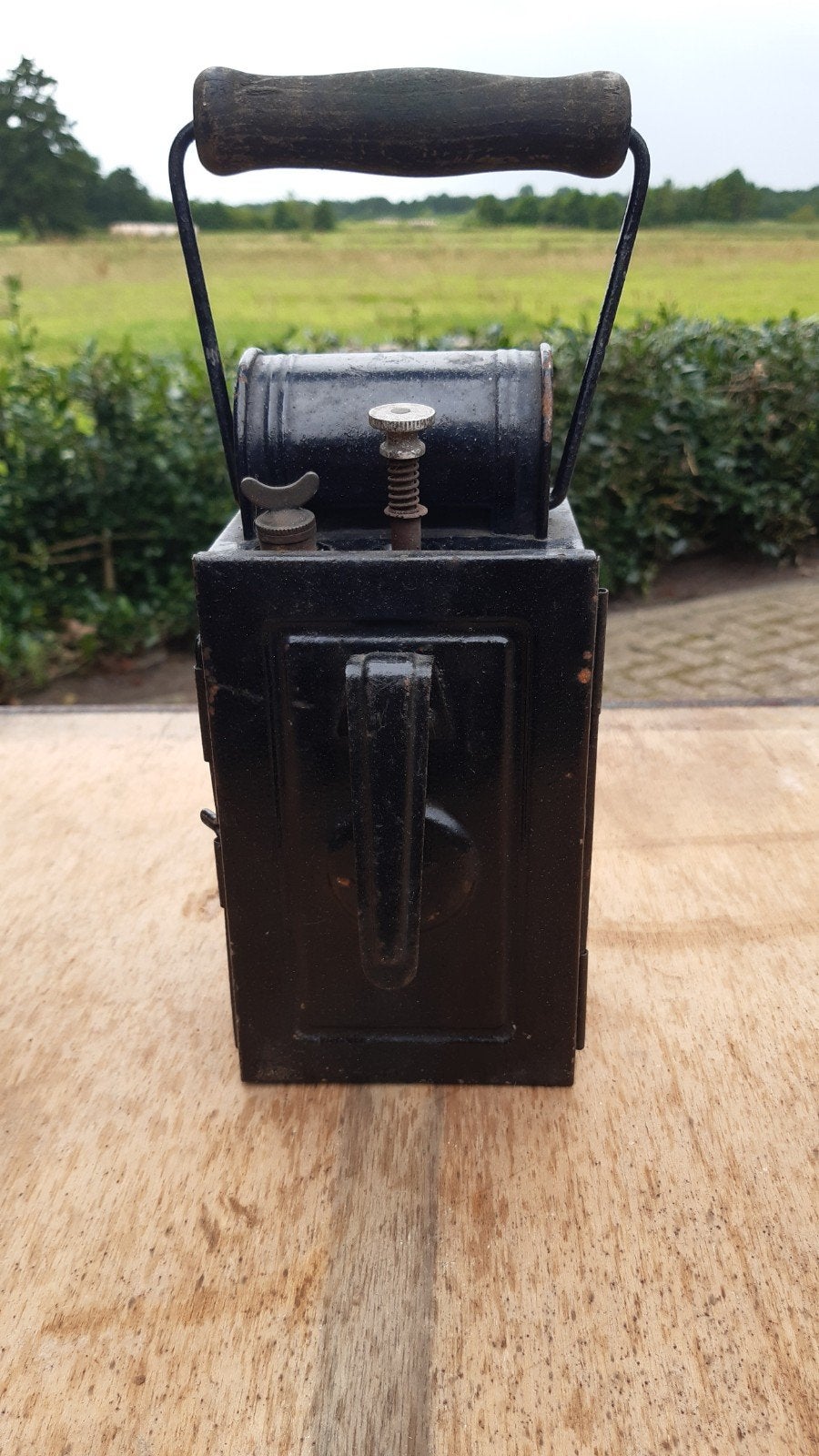 Antieke Carbidlamp Spoor/Mijnlamp van A.Satorius Wuppertal, Ophalen of Verzenden, Trein, Overige typen