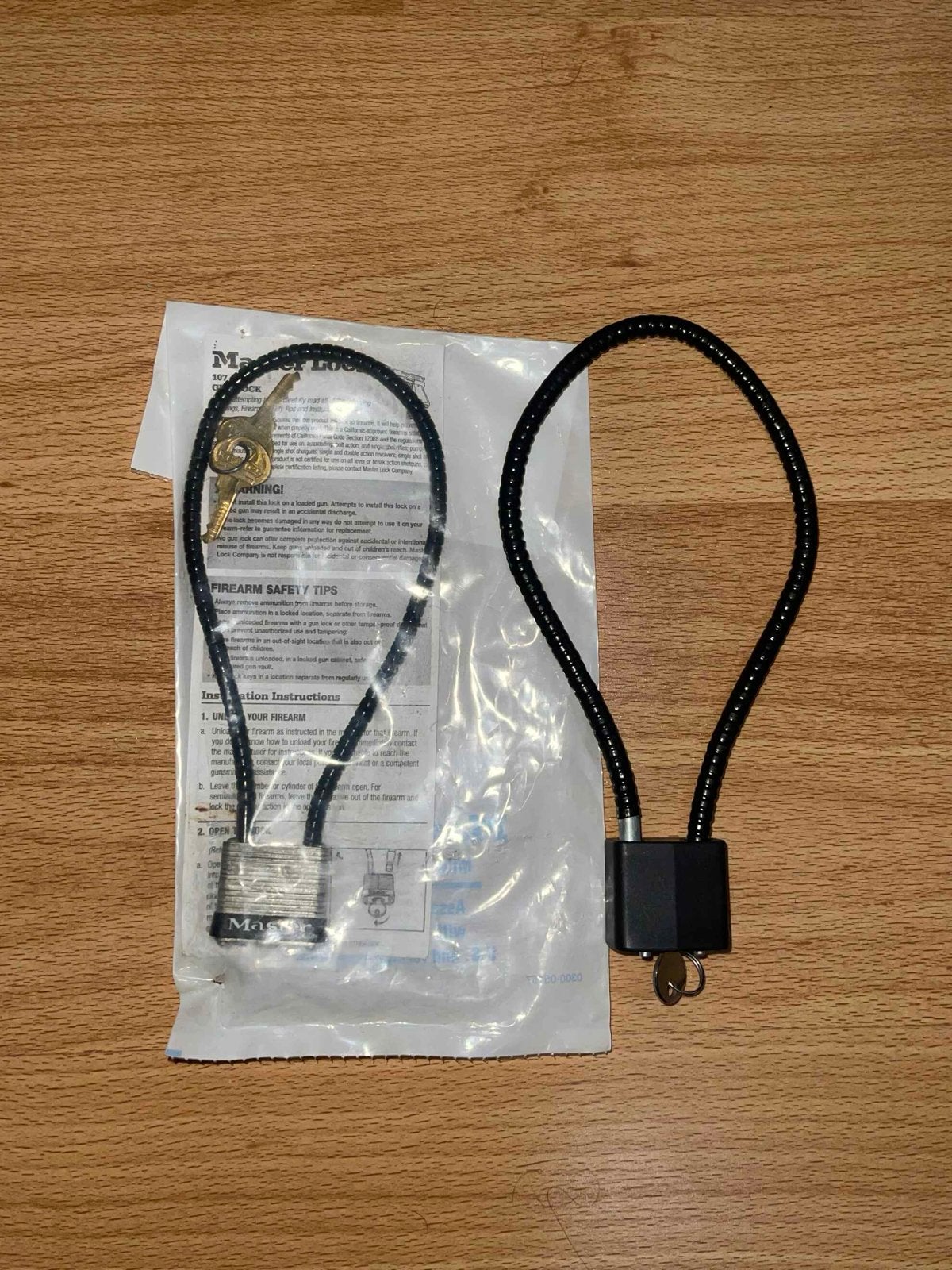 Pistool slot - Master Lock kabel slot, Ophalen of Verzenden, Nieuw