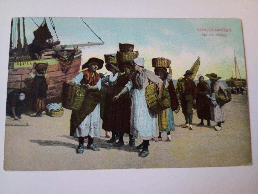 Scheveningen Scheepvaart Klederdracht 1915, Ophalen of Verzenden, Voor 1920, Gelopen, Zuid-Holland