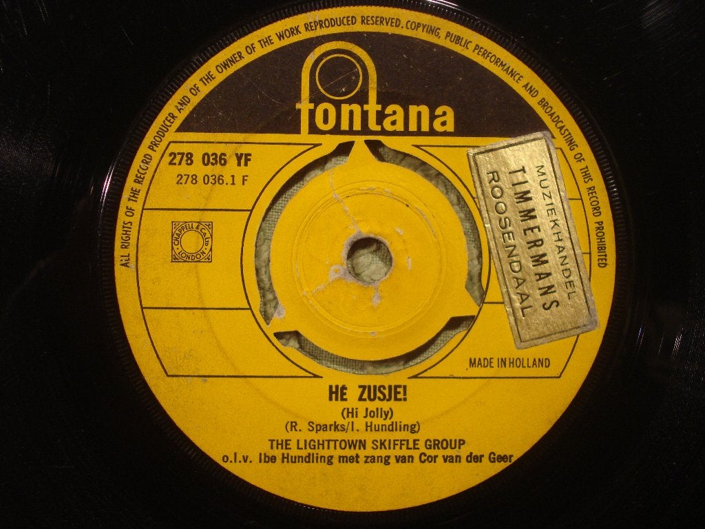 The Lighttown Skiffle Group 7" Vinyl Single: ‘Hé zusje!’, Gebruikt, 7 inch, Ophalen of Verzenden, Nederlandstalig