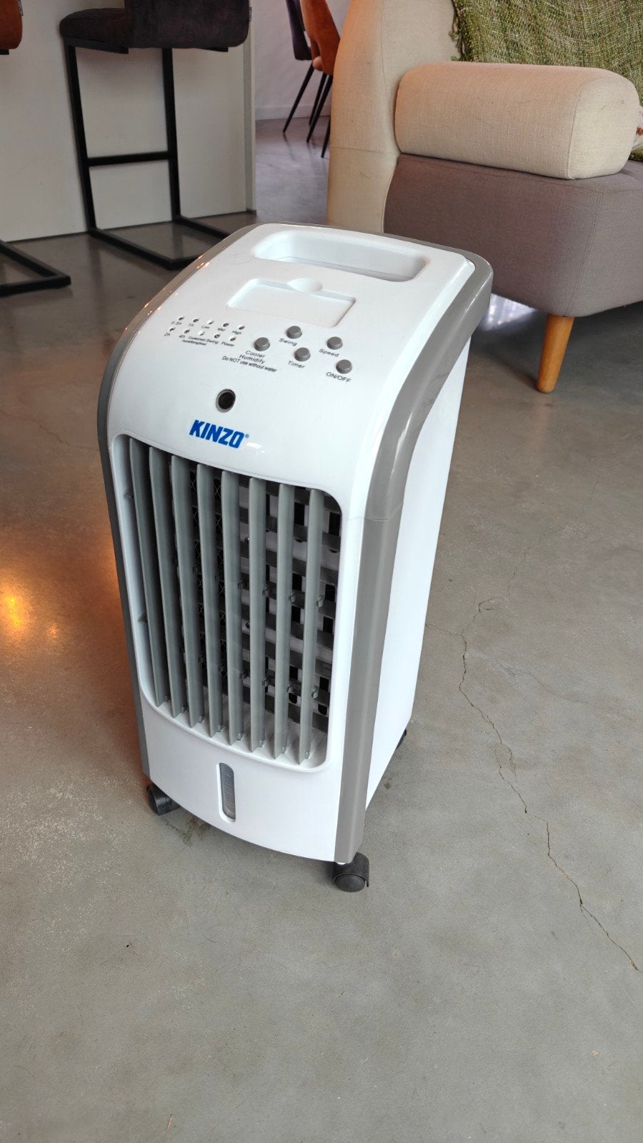 KINZO Mobiele Airco / Luchtkoeler met Timer, Witgoed en Apparatuur, Airco's, Gebruikt, Minder dan 60 m³, Timer, 3 snelheden of meer