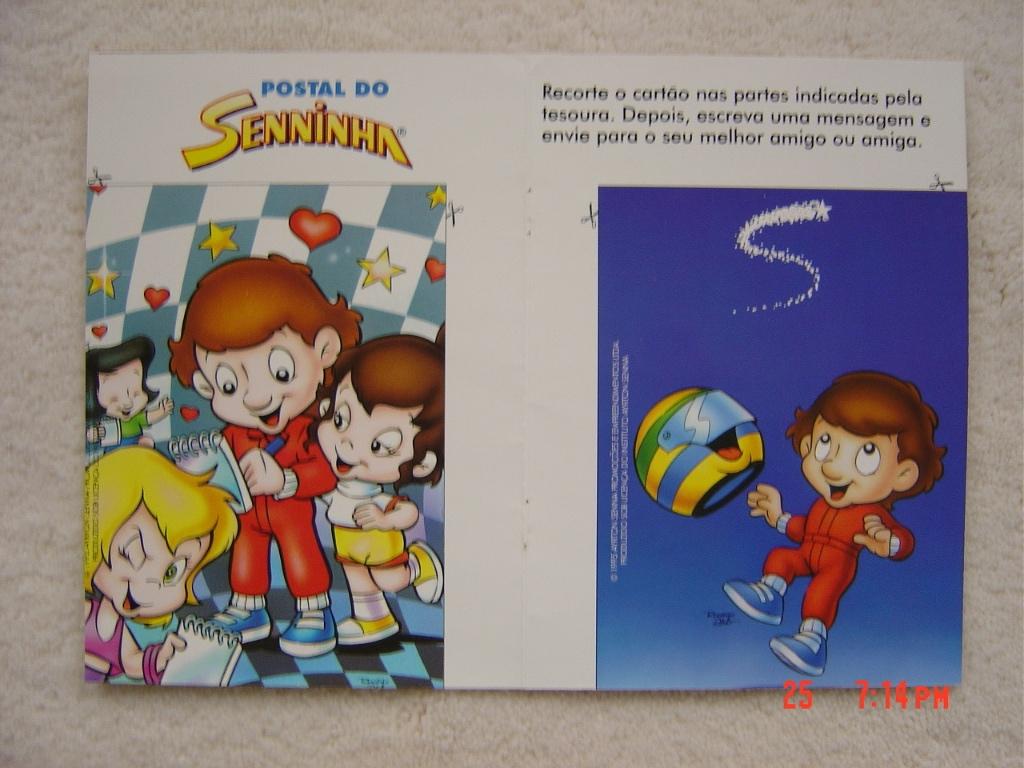 4verschillend Senna ansichtkaart portfolio Senninha postcard, Verzamelen, Automerken, Motoren en Formule 1, Ophalen of Verzenden
