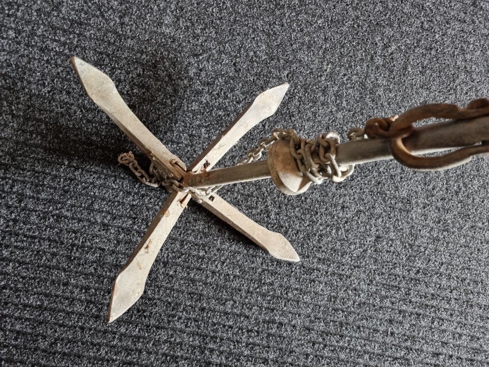 Anker voor (vis)bootje, Ophalen, Zilver, Overige materialen
