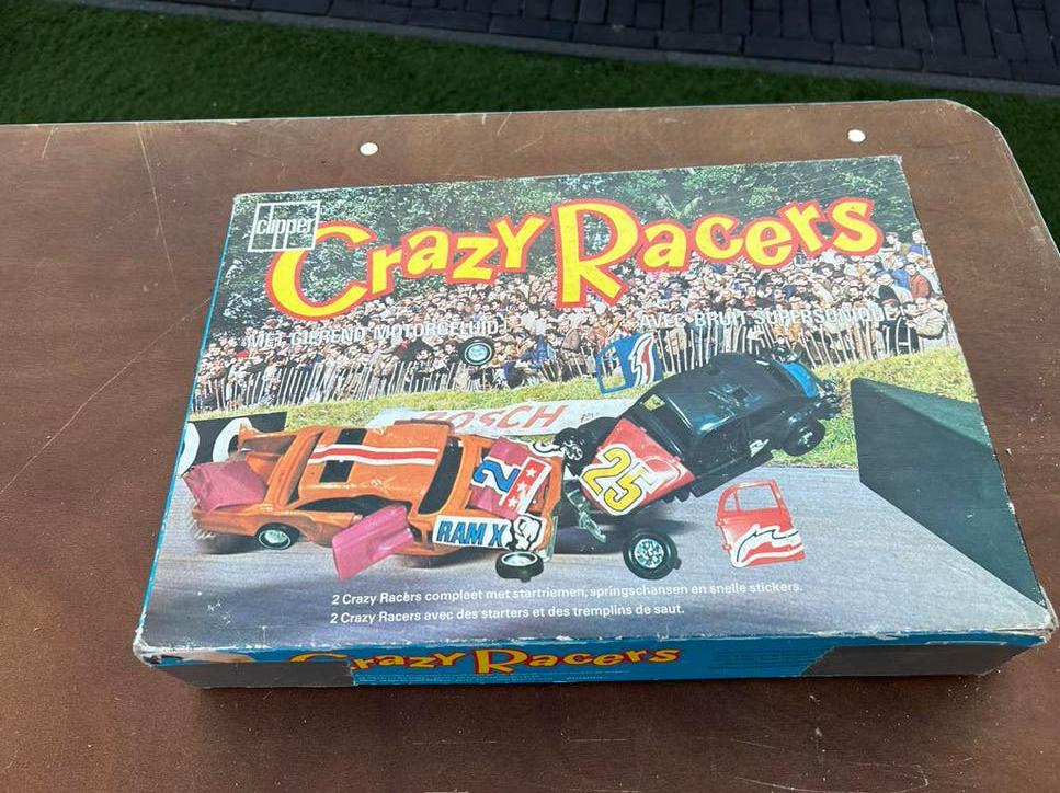 Vintage Crazy Racers Racebaan  in Doos, Ophalen of Verzenden, Gebruikt