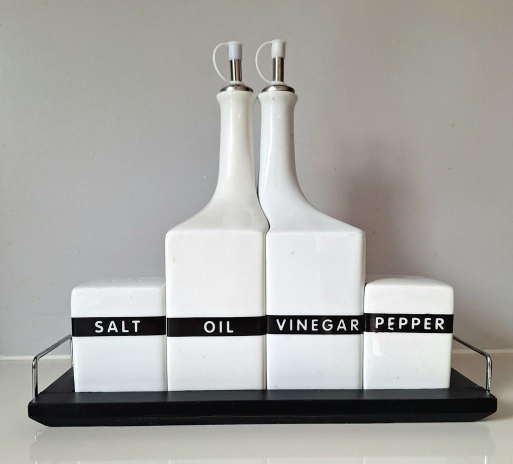 Zout peper olie azijn stel, Ophalen of Verzenden