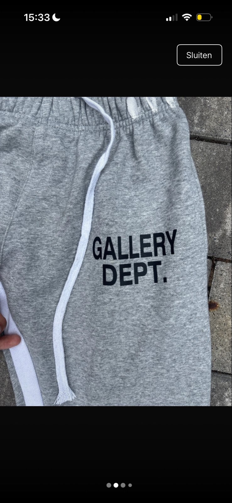 Gallery Dept. Joggingbroek Grijs Maat L, Ophalen of Verzenden, Zo goed als nieuw, Maat 52/54 (L), Grijs