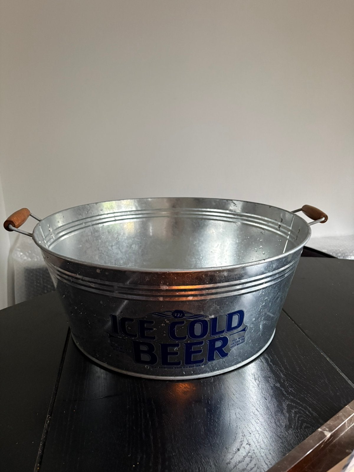 IJsemmer of bierkoeler, Huis en Inrichting, Ophalen, Zo goed als nieuw, Aluminium, Met handgreep