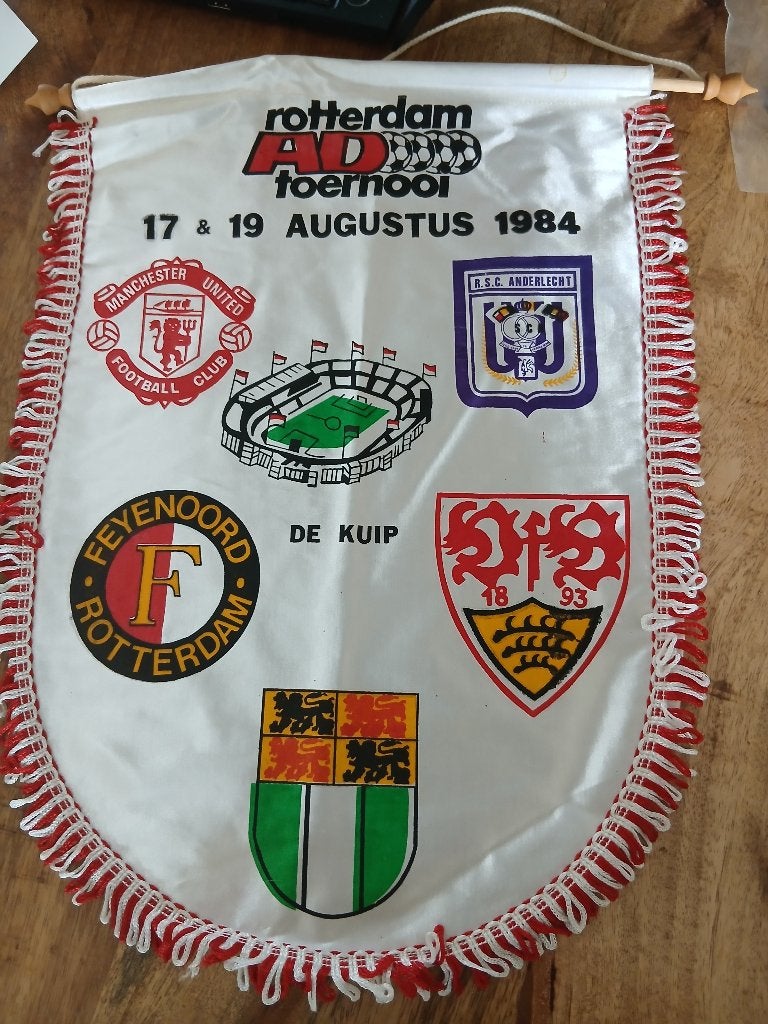 Feyenoord vaan AD Toernooi 1984, Ophalen of Verzenden, Gebruikt, Feyenoord, Vaantje of Sjaal