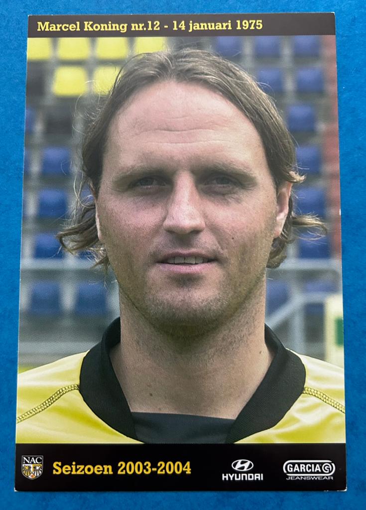 Marcel Koning - Spelerskaart, Verzenden, Zo goed als nieuw, NAC Breda, Spelerskaart