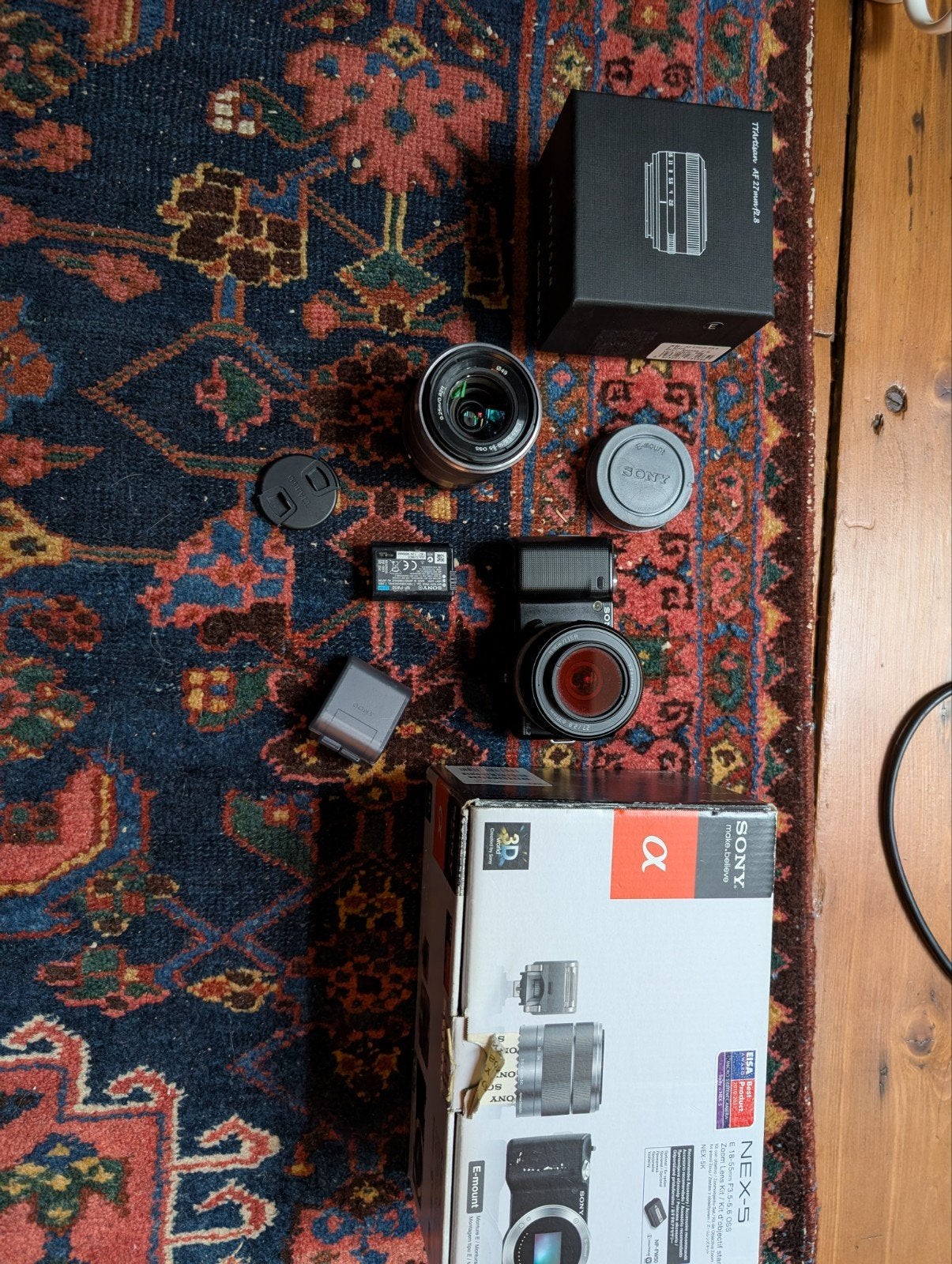 infrarood sony nex-5 inclusief lenzen en toebehoren, Audio, Tv en Foto, Fotocamera's Digitaal, Gebruikt, Kantelbaar/draaibaar scherm
