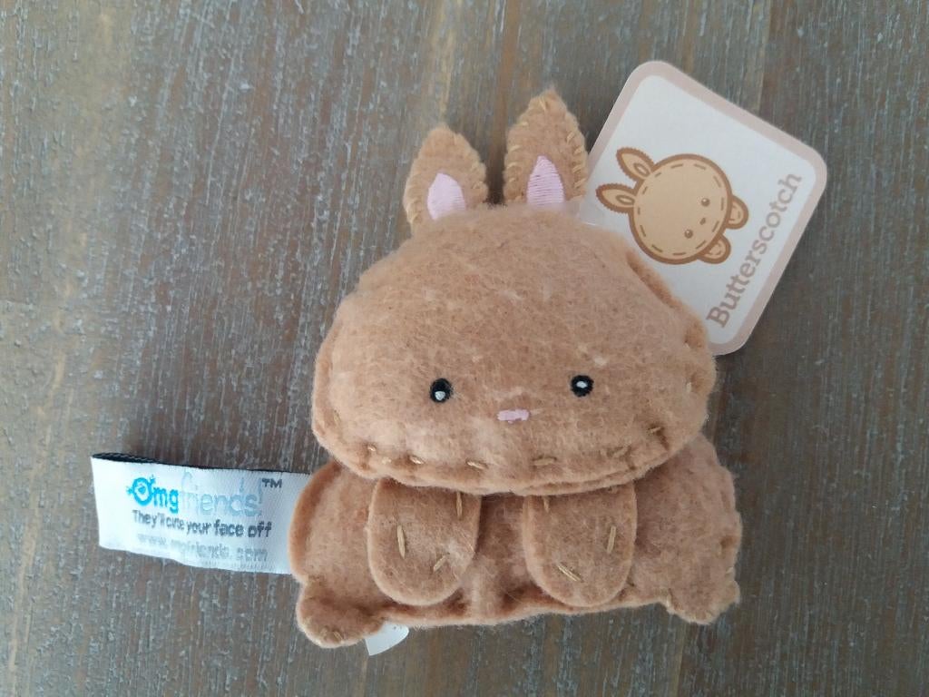 Omg friends knuffeltje konijn Butterscotch, Ophalen of Verzenden, Zo goed als nieuw, Konijn, Met label