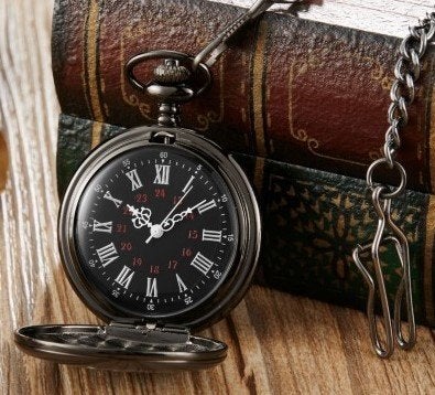 Zakhorloge 'To my Husband'  in zwart - Uniek cadeau, Ophalen of Verzenden, Nieuw