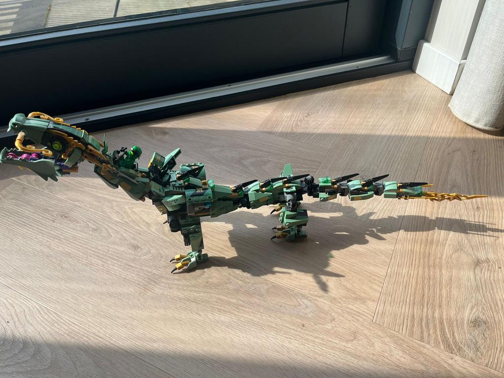Lego Ninjago film draak - Groene draak (Lloyd's Mech Dragon), Kinderen en Baby's, Speelgoed | Duplo en Lego, Ophalen, Gebruikt