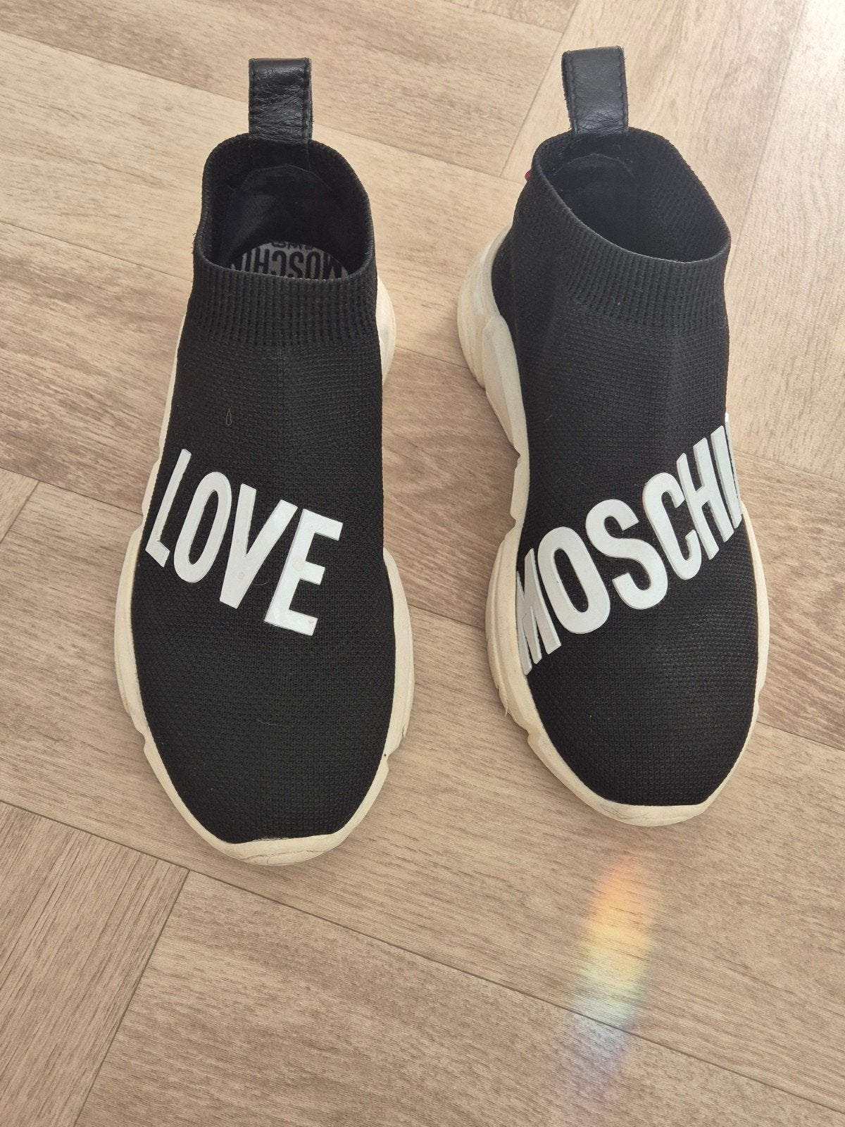moschino gympen, Zwart, Sneakers of Gympen, Gedragen, Moschino