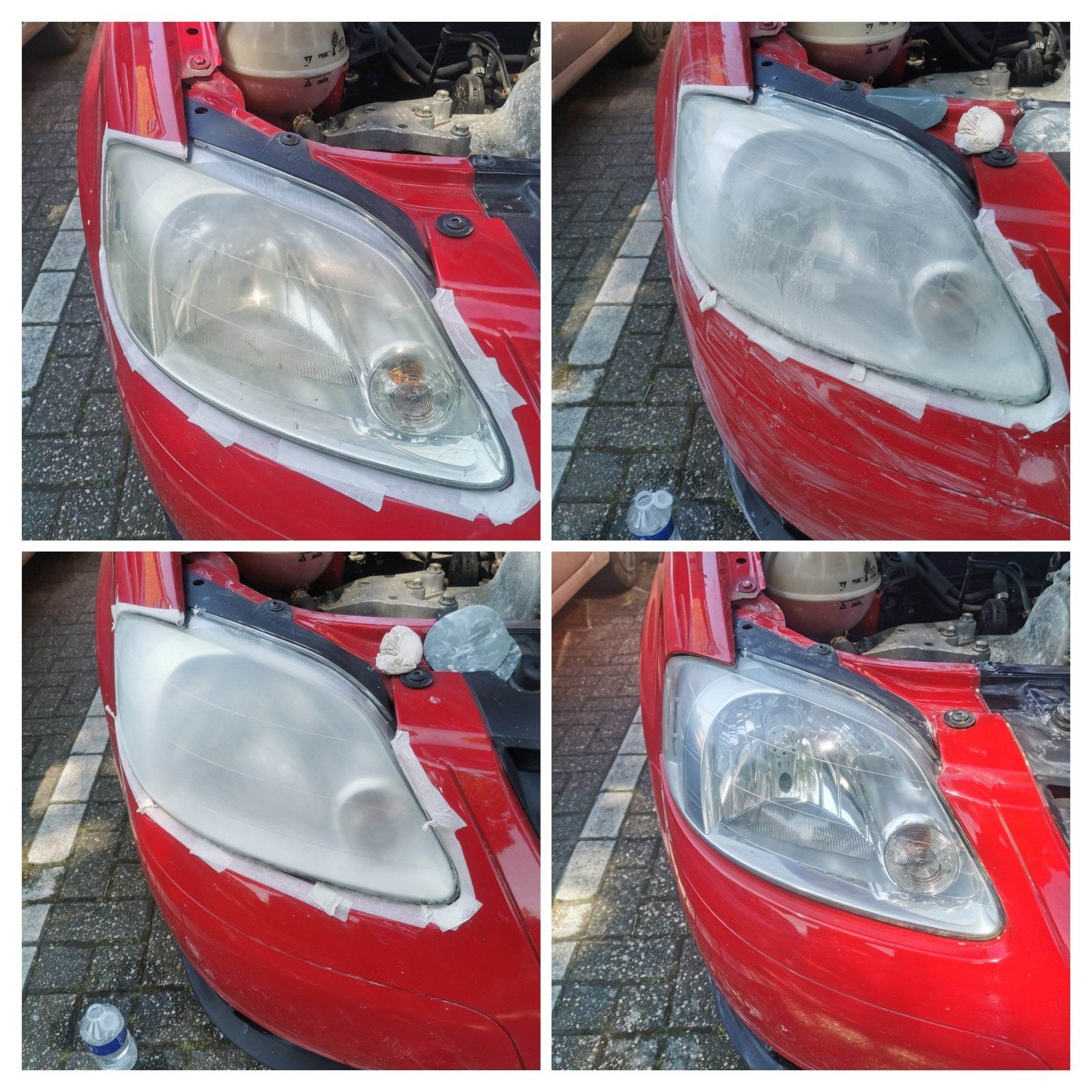 Koplampen polijsten, Ophalen