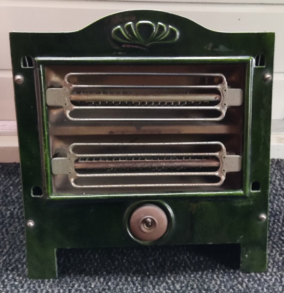 Antieke, geëmailleerde elektrische straalkachel, Ophalen of Verzenden