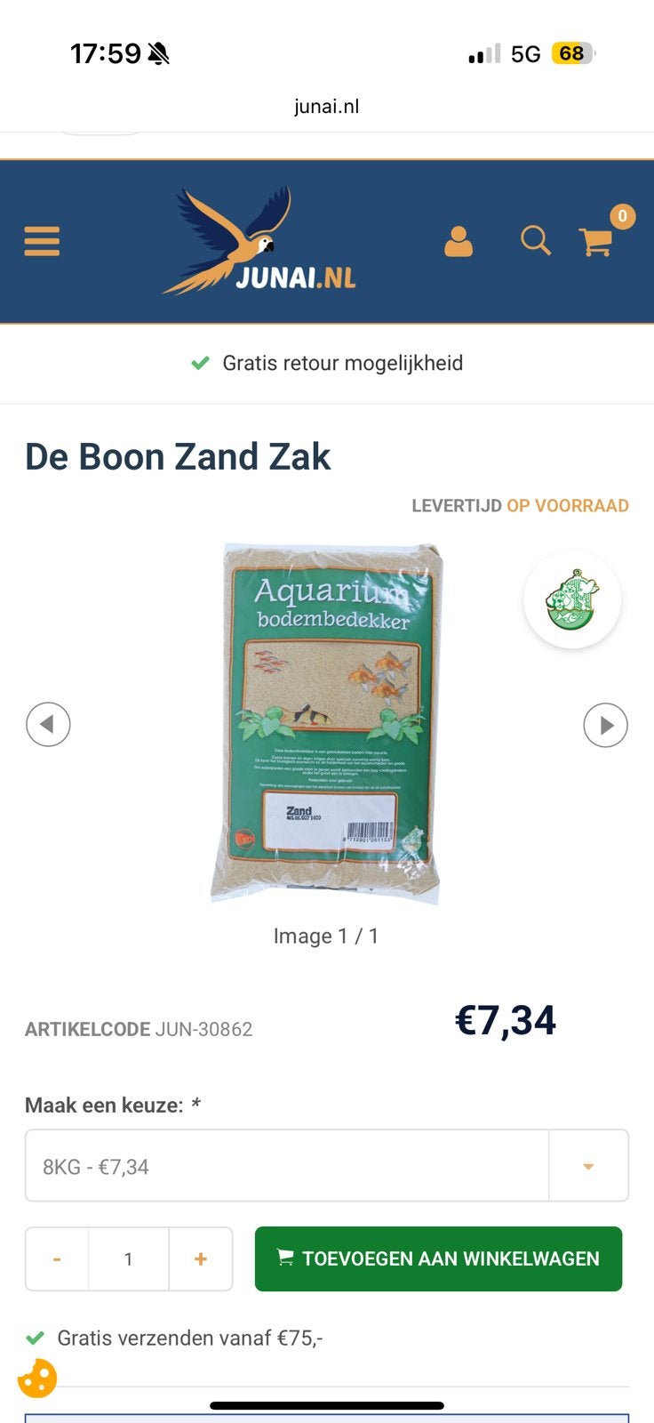 Aquarium zand 25kg, Dieren en Toebehoren, Ophalen, Grind, Zand of Voedingsbodem