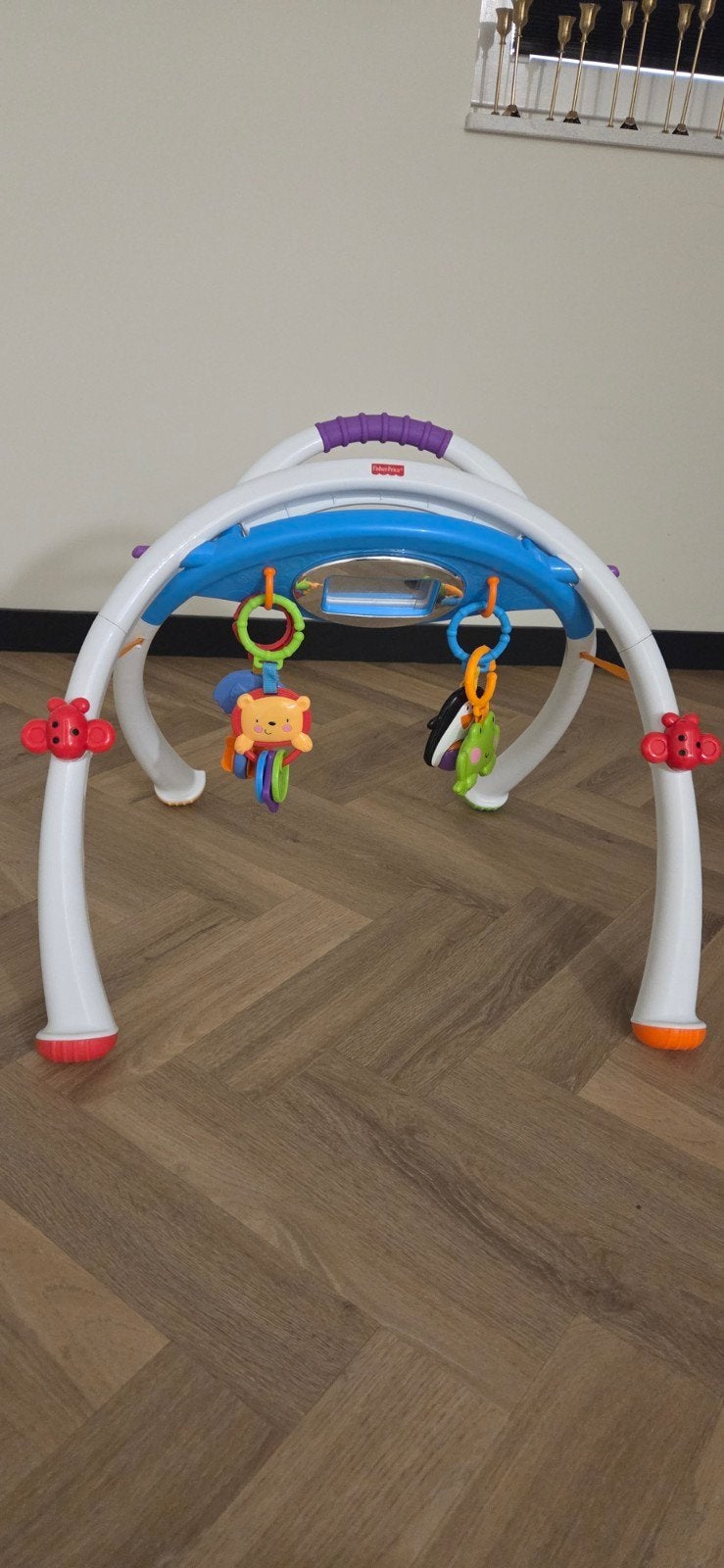 Fisher-Price Speelboog met Rammelaars en Spiegeltje, Ophalen of Verzenden, Zo goed als nieuw, Overige typen