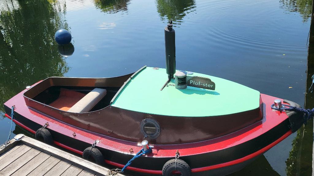 Fraaie Opduwer sleepvlet sleepboot met mooie "plof", Gebruikt, Binnenboordmotor, Diesel, Vlet