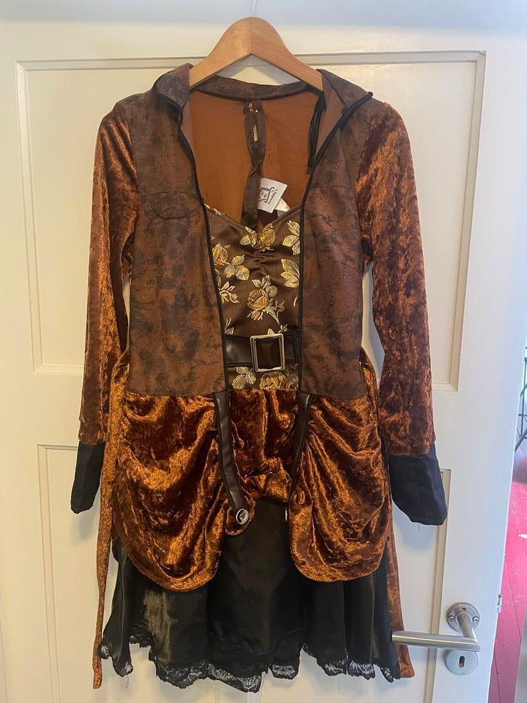 Steampunk carnavalskostuum dames maat M, Carnaval, Kleding, Gedragen, Ophalen