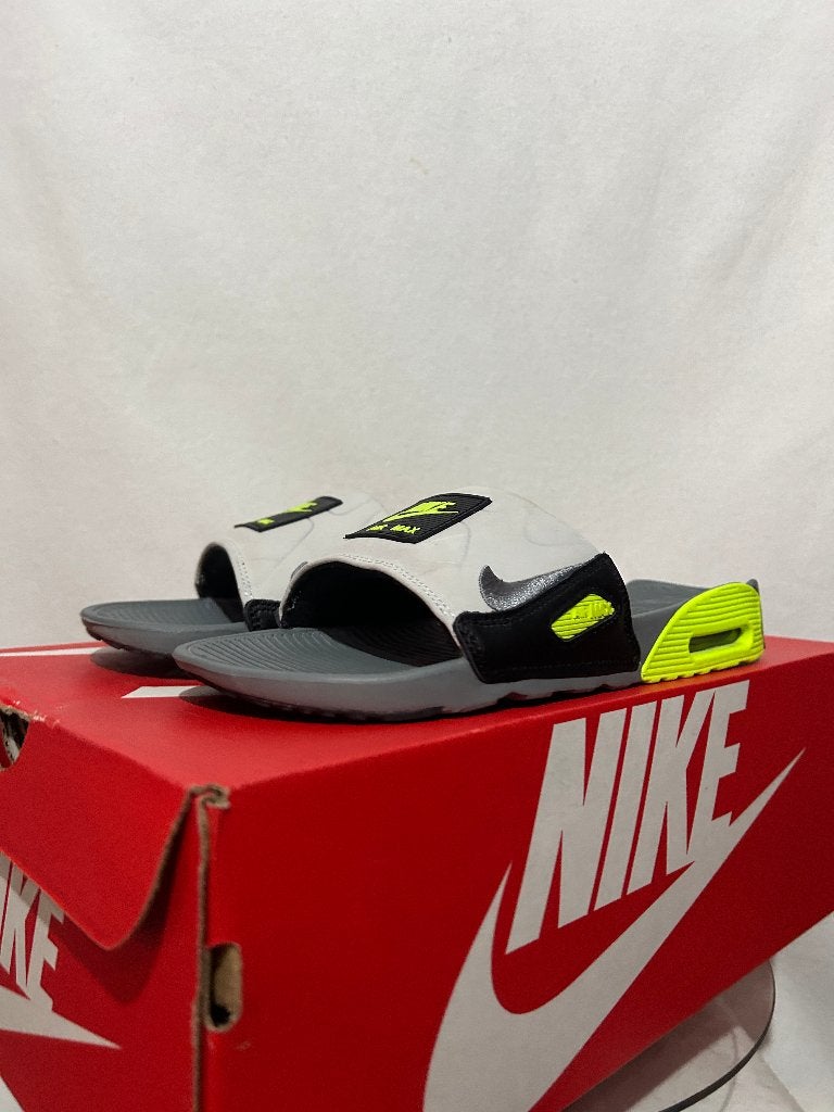 NIEUW + DOOS Maat 41 - Nike Air Max 90 Slide Grey Volt Black, Slippers, Overige kleuren, Verzenden, Nike