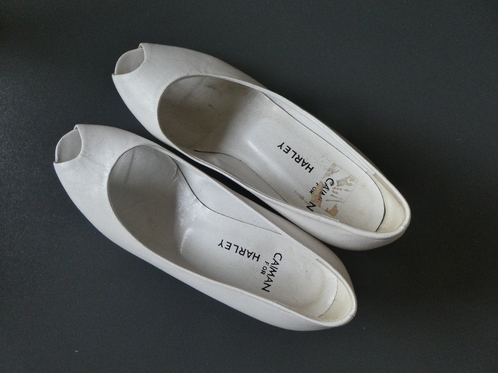Witte open schoen met hakje, Vero Cuoio, Schoenen met lage hakken, Wit, Ophalen of Verzenden