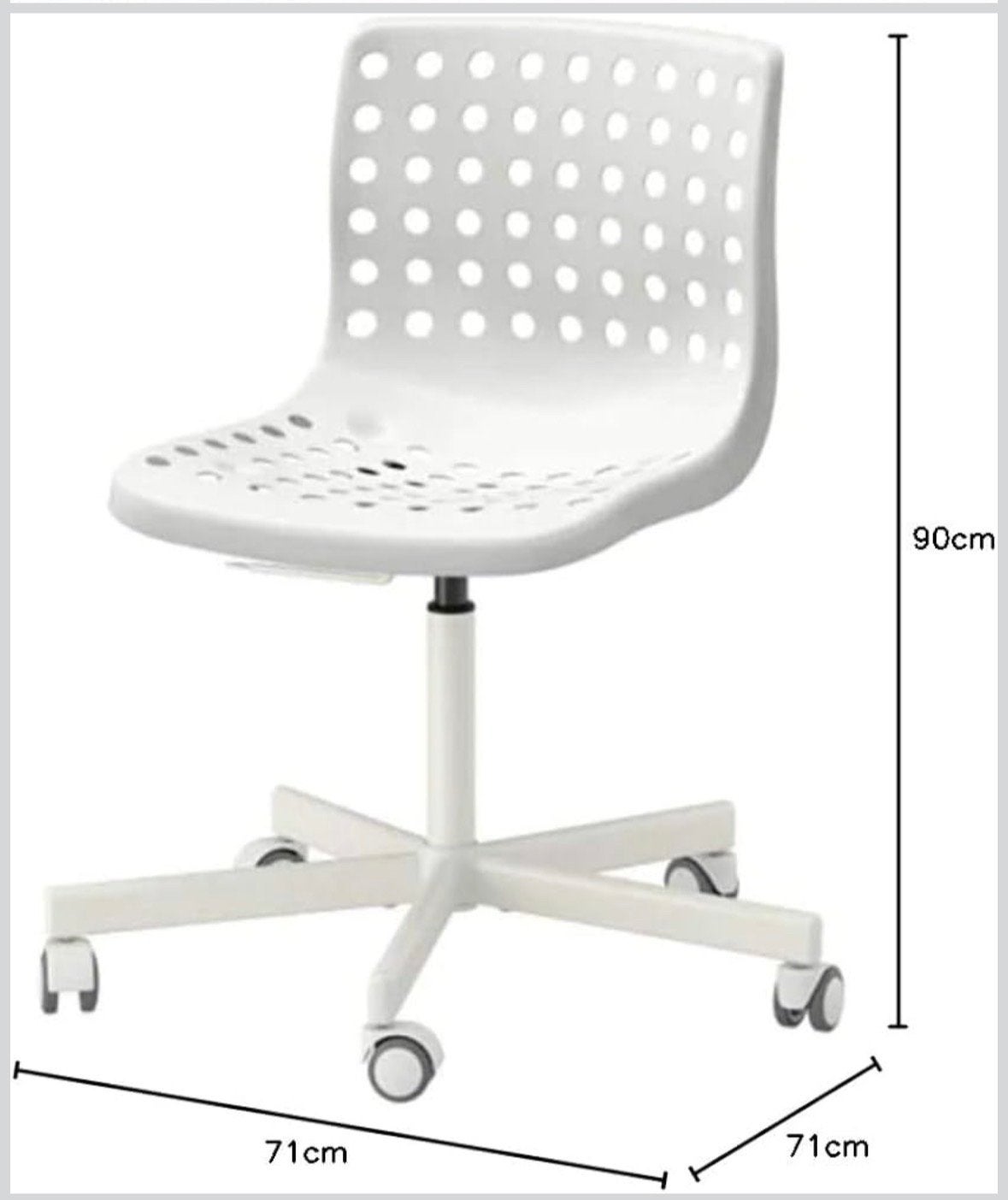 Ikea bureaustoel wit, Ophalen, Gebruikt, Wit, Bureaustoel