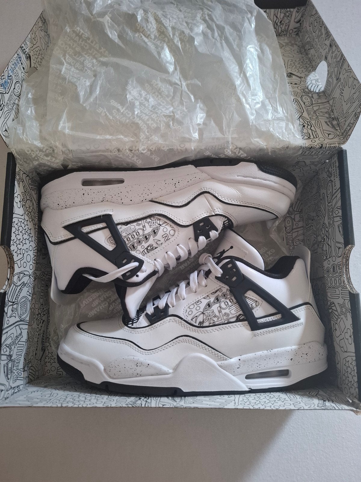 Jordan 4 retro se diy gs us 7, Nike Air Jordan, Wit, Nieuw, Ophalen of Verzenden