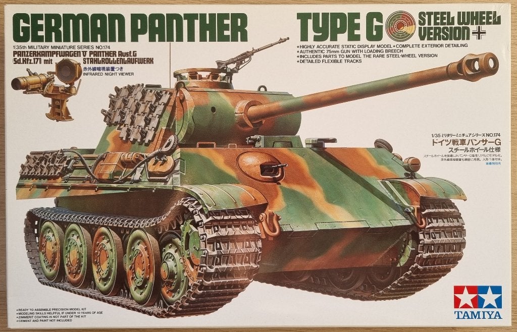 Tamiya #35174 1:35 WWII German Panther Type G Steel Wheel, Tank, 1:32 tot 1:50, Nieuw, Ophalen of Verzenden