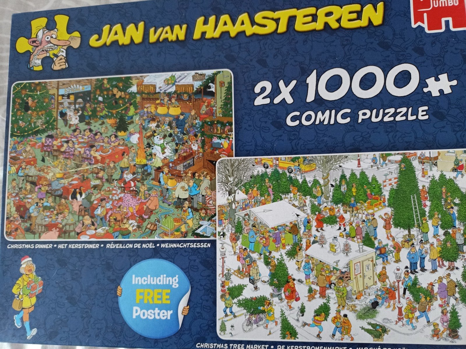 JAN VAN HAASTEREN PUZZEL 2*1000 STUKJES, Ophalen of Verzenden, 500 t/m 1500 stukjes, Zo goed als nieuw