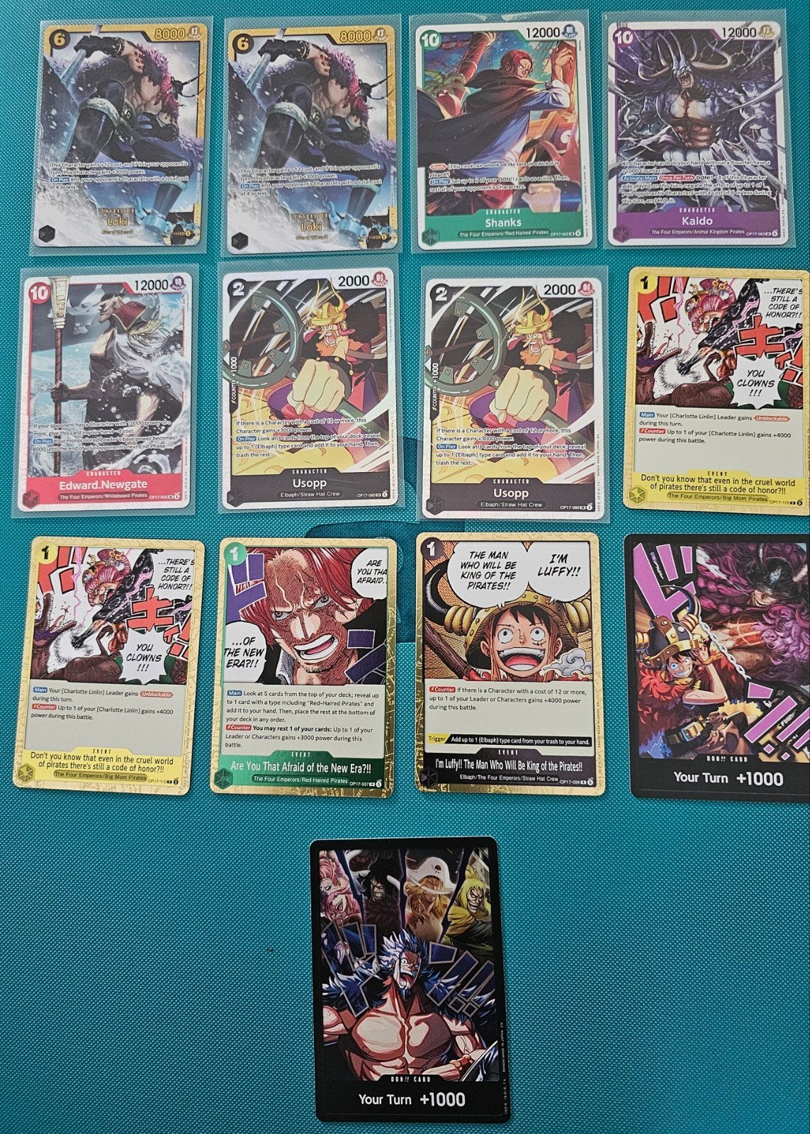 One Piece op17 Kaarten Collectie - Diverse Karakters, Ophalen of Verzenden, Zo goed als nieuw